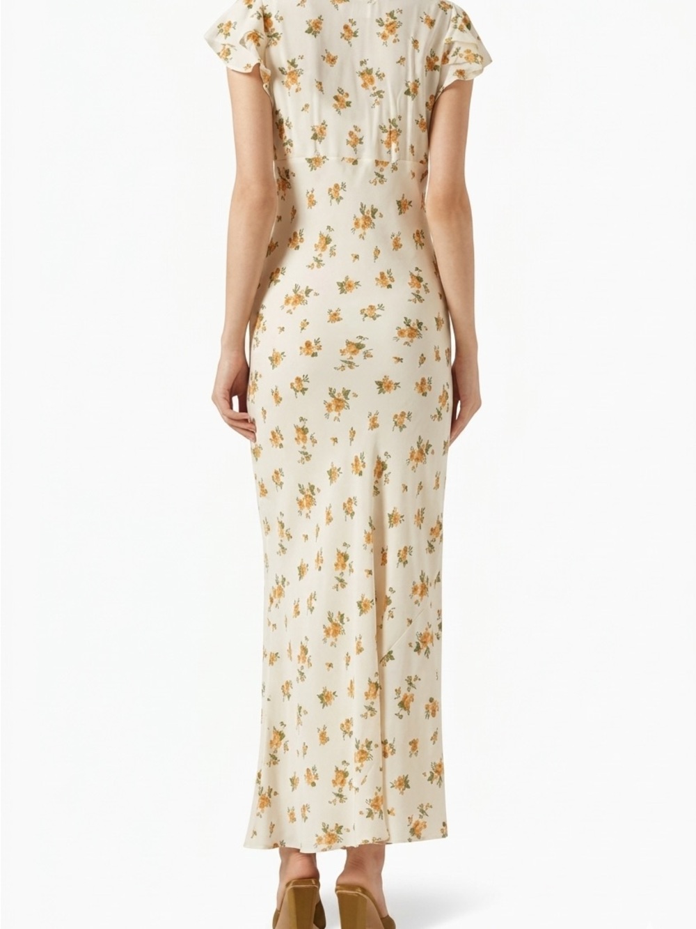 NWT Reformation Lisola Maxi Floral Dress in Sz S Nicola Cream - Picture 3 of 16